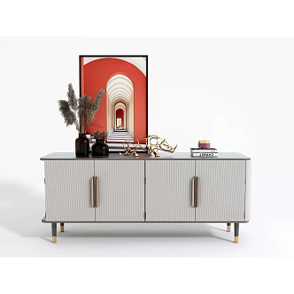 Minismal Side Cabinet 3d model