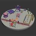 Amusement Park Children's Amusement Park Playground Children's Playground 3d model