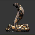 snake cobra venomous snake python reptile cold-blooded animal reptile 3d model