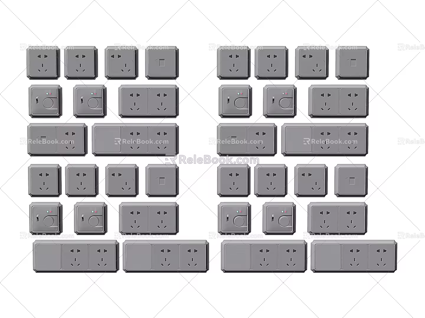 Hardware switch panel 3d model
