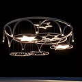 Modern Luxury Decorative Light Chandelier with Star Shaped Design and Illuminated Circular Rings