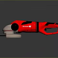 Einhell Red Angle Grinder With Black Handle And Grinding Wheel Design 3d model