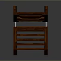 Simple Minimalist Wooden Single Chair With Slatted Backrest And Seat Design