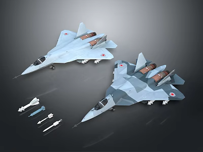 Detailed Military Aerospace Fighter Jet Models With Detachable Components And Geometric Patterns 3d model