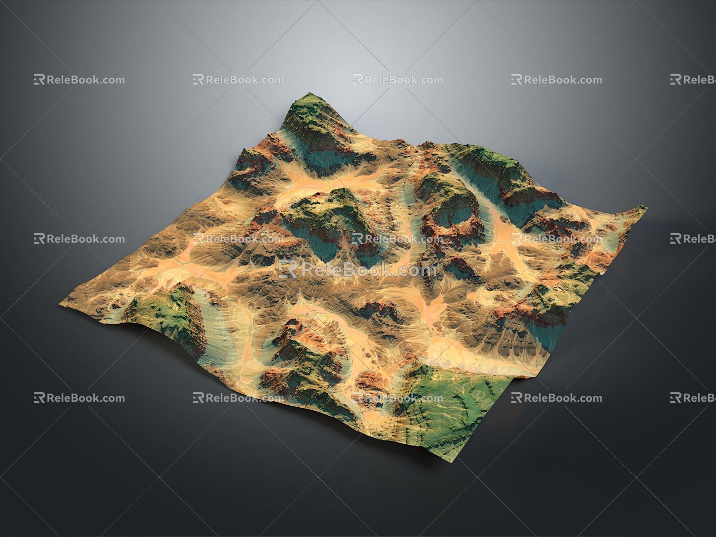 Geography, topography, mountain shape, ridge, ridge, valley, mountain range, canyon, geomorphology, mountain peak, mountain body 3d model