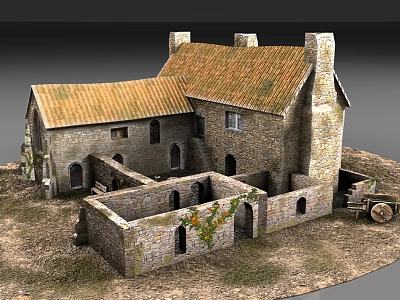 Old House Stone House Farmer House 3d model