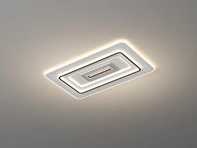 Ceiling Lamp Living Room Main Lamp Cream Fengyunduo Square Dining Room Bedroom Lamp Combination Nordic 3d model