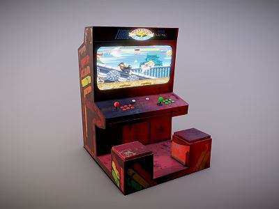 Modern Game Machine Classic Street Cabinet model