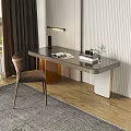 Modern Desk Chair Desk Computer Desk 3d model