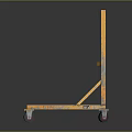 Sturdy Yellow Mobile Industrial Equipment With Metal Frame And Rolling Wheels
