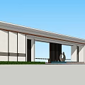 Modern Entrance Gate Exterior Design With Glass Door And Wooden Frame