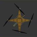 Copper Colored Quadcopter Drone With Battery Landing Gear And Four Rotors