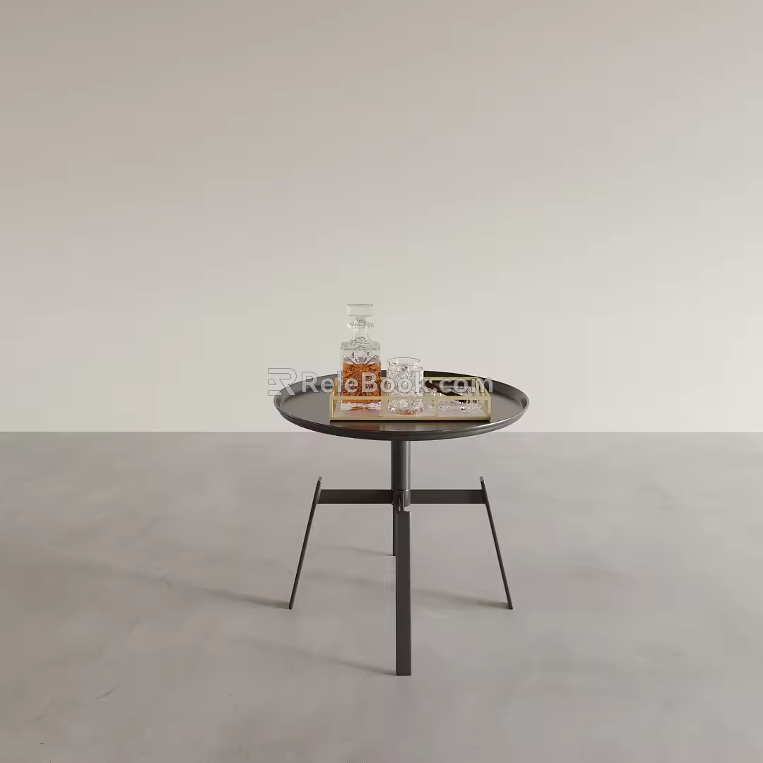 Coffee table side table round table low table corner table square table 3d model