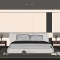 Modern Minimalist Bedroom Interior With Large Bed Nightstands And Natural View Windows