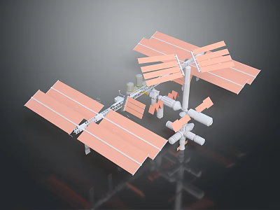 Advanced Satellite Equipment Featuring Solar Panels Mechanical Arms And Connecting Structures 3d model