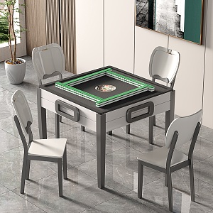 Modern Living Room Mahjong Table and Chair 3d model