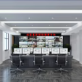 modern monitoring room 3d model