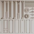 Different Types of Gypsum Moldings Including Columns Panels and Ornamental Trim