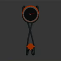 Functional Sports Equipment With Circular Dial Black Stand Orange Green Elements And Red Component