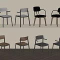 Modern Single Chair Collection With Various Styles Wooden Metal Frames And Colors