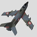 Military Fighter Jet With Camouflage Paint And Weapons Under Wings In Flight