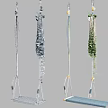 Unique Hanging Garden Decor With Braided Rope Wooden Accents And Green Plants