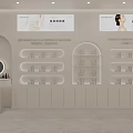 Elegant Modern Beauty Hair Salon Interior With White Decor Mirrors Styling Chairs And Display Shelves