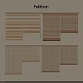 Poliform Curtains and Blinds Collection with Various Woven Modern Design Styles