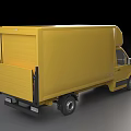 Yellow Commercial Utility Van with Cargo Box and Front Cab Design for Efficient Transportation Needs