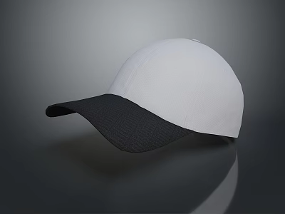 White and Black Casual Cap with Sleek Design for Everyday Wear and Comfortable Fit 3d model