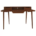 Modern Wooden Vanity Table With Drawers Sturdy Legs And Simple Design