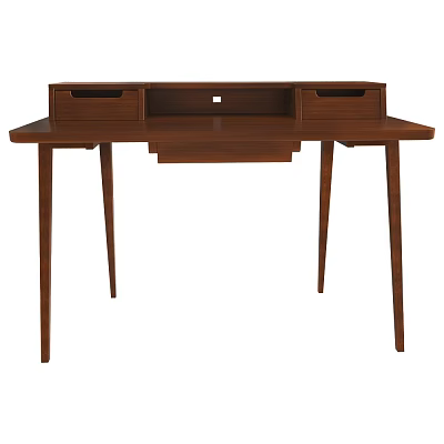 Modern Wooden Vanity Table With Drawers Sturdy Legs And Simple Design 3d model