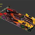 Red Black Yellow Cooper Tires 49 Sports Prototype Race Car