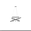 Modern Crystal Chandelier With Intertwined Circular Rings And Sparkling Design