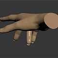 Golden Human Hand with Extended Fingers on Black Reflective Surface Displaying Graceful Pose