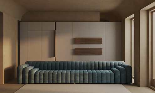 Three-seat sofa 3d model