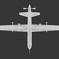 White Fighter Drone With Streamlined Fuselage Long Wings And Extended Landing Gear
