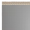 Pink Square Area Rug With Intricate Traditional Pattern And Beige Fringe Design