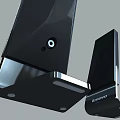 Lenovo Black Desktop Speakers With Audio Cables And Modern Design