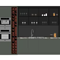 Modern Wine Cabinet With Glass Doors Wine Racks Glass Holders And Integrated Lighting