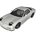 White Modified Sports Car with Alloy Wheels Red Brake Calipers and Sporty Exterior Design
