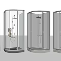 Modern Shower Sauna Enclosures With Glass Design Stainless Steel Frame And Handheld Shower