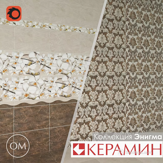 Stylish Wall Design With Intricate Floral And Ornate Patterns For Interior Decor 3d model 