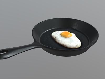 Fried Egg Pan 3d model