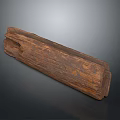 Rustic Solid Wood Log With Natural Weathered Surface And Textured Details