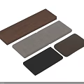 Different Colored Rectangular Cushion Pads In Brown Gray And Black Shades