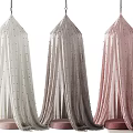 Stylish Decorative Tents Featuring Lightweight Polka Dot Fabric Multiple Colors And Pink Round Base