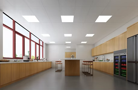 One office space kitchen pantry 3d model