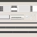 Various Air Conditioner Vents with Grille Bar and Round Designs for Home Interiors