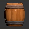 Wooden Barrel Water Barrel Old Wooden Barrel Water Barrel Pot Container Realistic 3d model